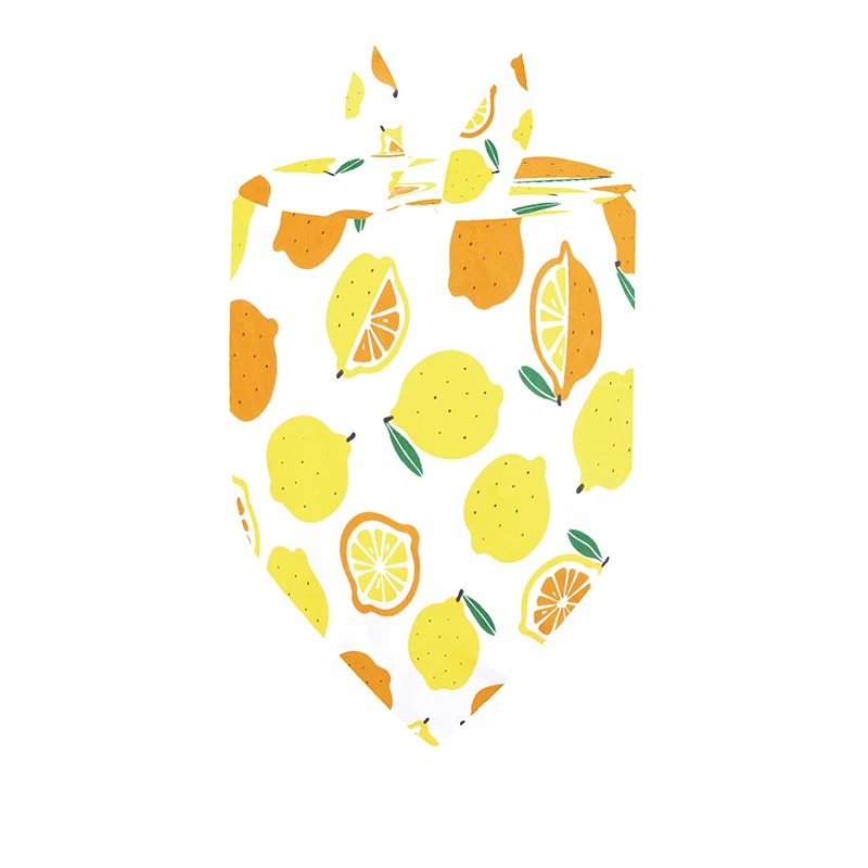 

Fruit Print Pet Neckerchief Pet Saliva Towel Pet Grooming Accessories Small Fresh Dog Collar Summer Dog Bibs Dog Scarf Lovely