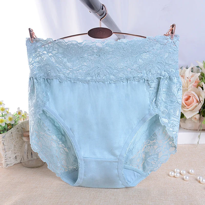 M Light Blue Новое поступление Ropa Interior Femenina, кружевное сексуальное нижнее белье, трусы, женское нижнее белье размера плюс, женские трусики с высокой талией, трусы - Цвет: M Light Blue