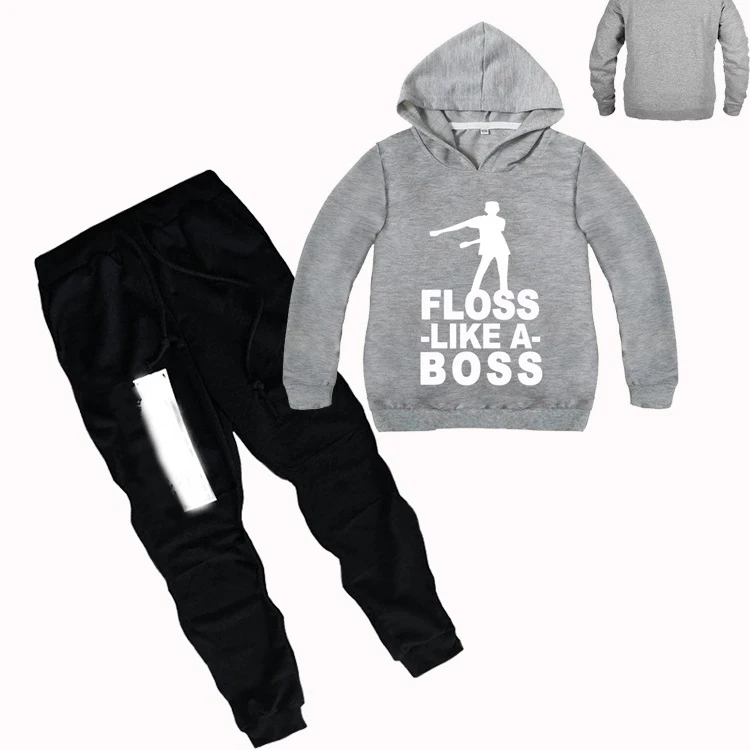 Z & Y От 2 до 16 лет 2021 осень мод дети Графический нить с надписью Like A Boss комплект