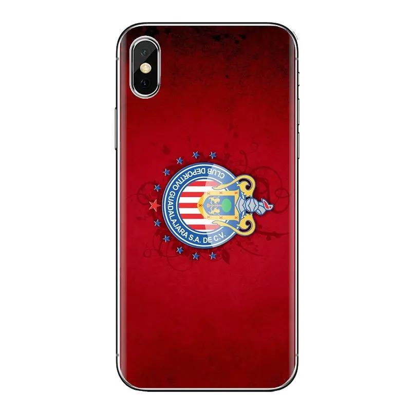 Chivas de Guadalajara Logo TPU Shell Cases For iPhone XS Max XR X 4 4S 5 5S 5C SE 6 6S 7 8 Plus Samsung Galaxy J1 J3 J5 J7 A3 A5 |