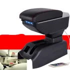 Подлокотник для Volkswagen Bora Golf 4, центральный контейнер для хранения вещей, подстаканник, пепельница, консоль, рука, из искусственной кожи, Стайлинг автомобиля