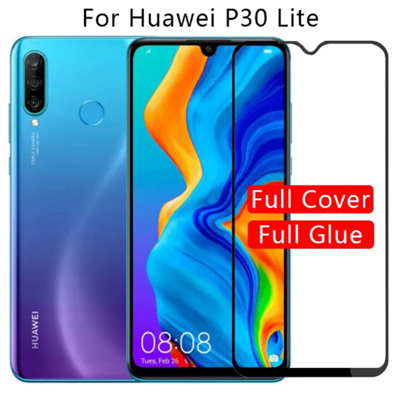 

9D 9H Full Cover Protective For Huawei P 30lite p30 light p30 Pro Screen Protector Tempered Glass on Huawei p 30 lite P 30 glass