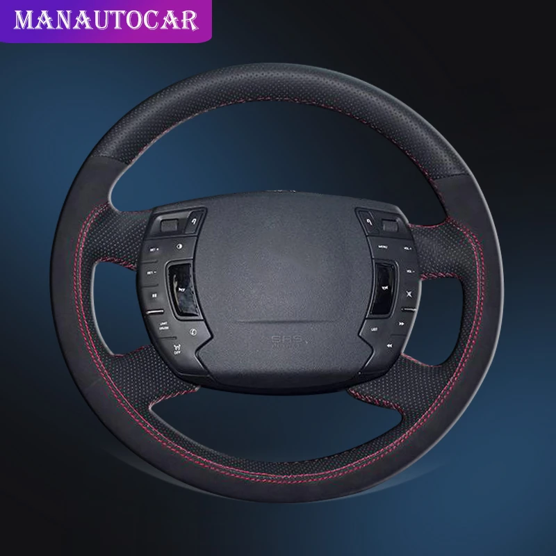 Оплетка на руль автомобиля для Citroen C5 2008 2017 Прошитые вручную автомобильные чехлы