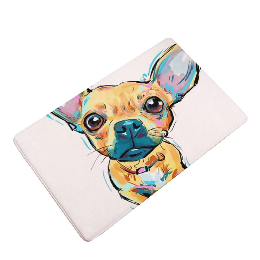 

40x60cm Lovely Dog Design Floor Mat Entrance Doormat Floor Rug Anti-slip Door Mat Bathroom Kitchen Mat Kitchen Carpet Home Decor