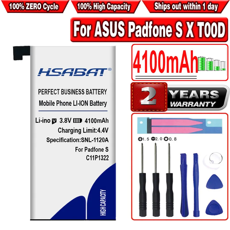 

HSABAT 4100mAh C11P1322 Battery for ASUS Padfone S Padfone X T00D PF500KL T00N Batteries