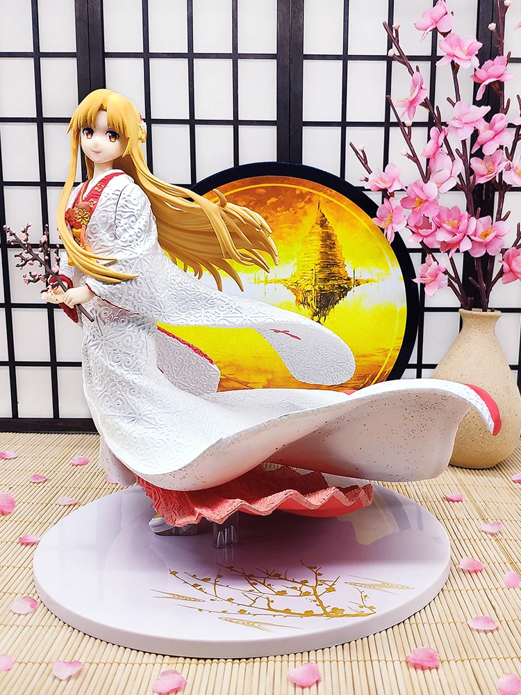 

25cm Japan Anime F:NEX Sword Art Online Asuna Shiromuku PVC Action Figure Model Toy Adult Collection Model Doll Gifts