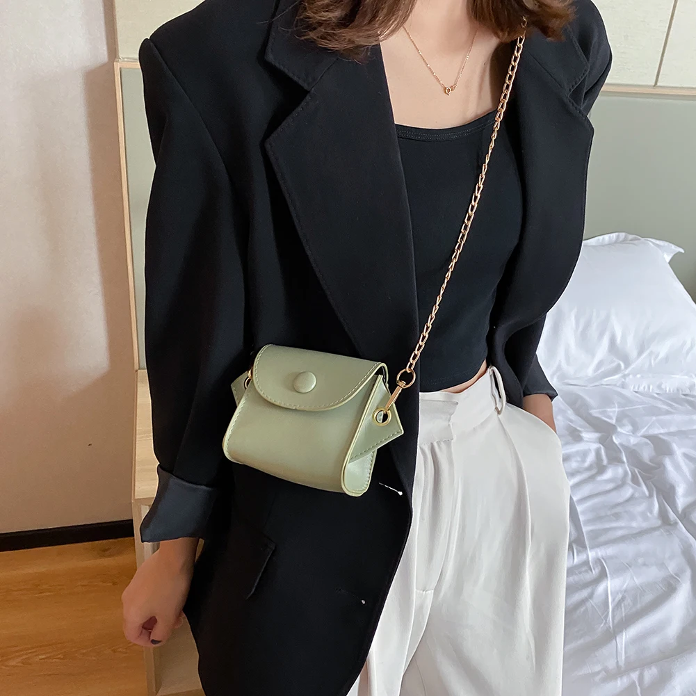 

Multi-functional Female Festival Gifts Fashion Women Chain Mini Shoulder Bag PU Leather Small Crossbody Flap Phone Bag