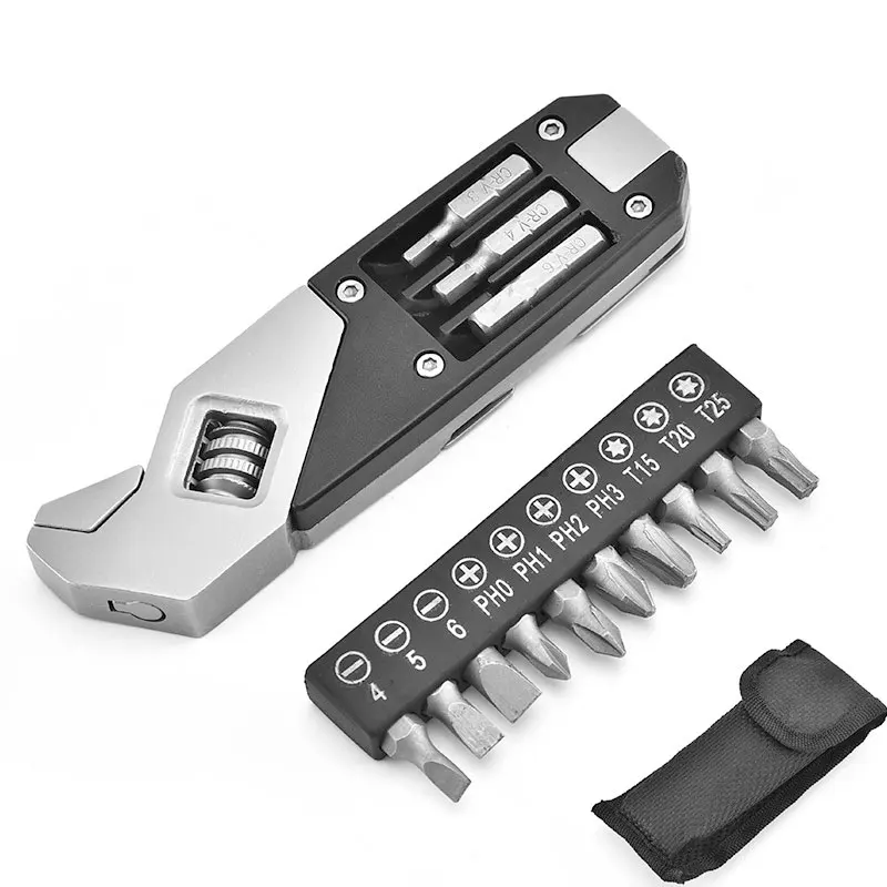 Многофункциональный ключ из нержавеющей стали регулируемый складной