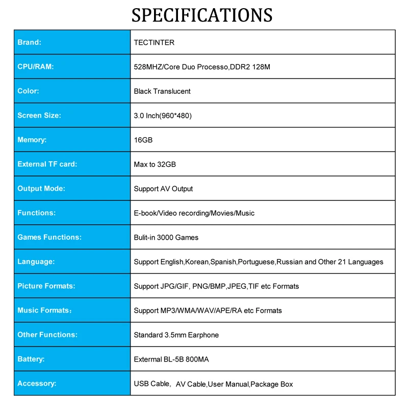 Портативная игровая консоль для детей в стиле ретро Классическая 3 0 дюйма с