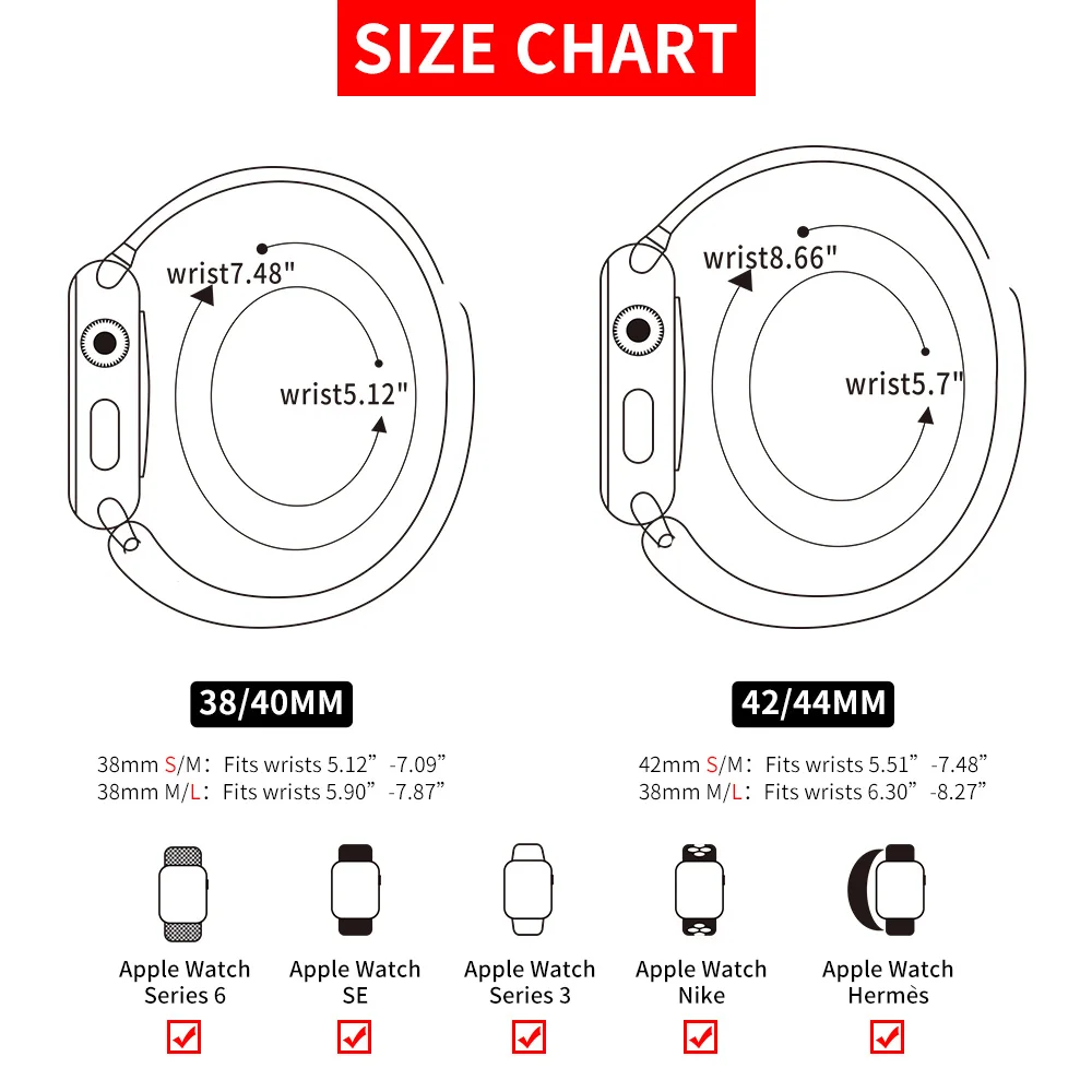 Nylon Strap For Apple Watch Band 44mm 40mm 42mm 38mm Smartwatch on Watchband Belt Sport Loop Bracelets iWatch Series 5 SE 6 4321