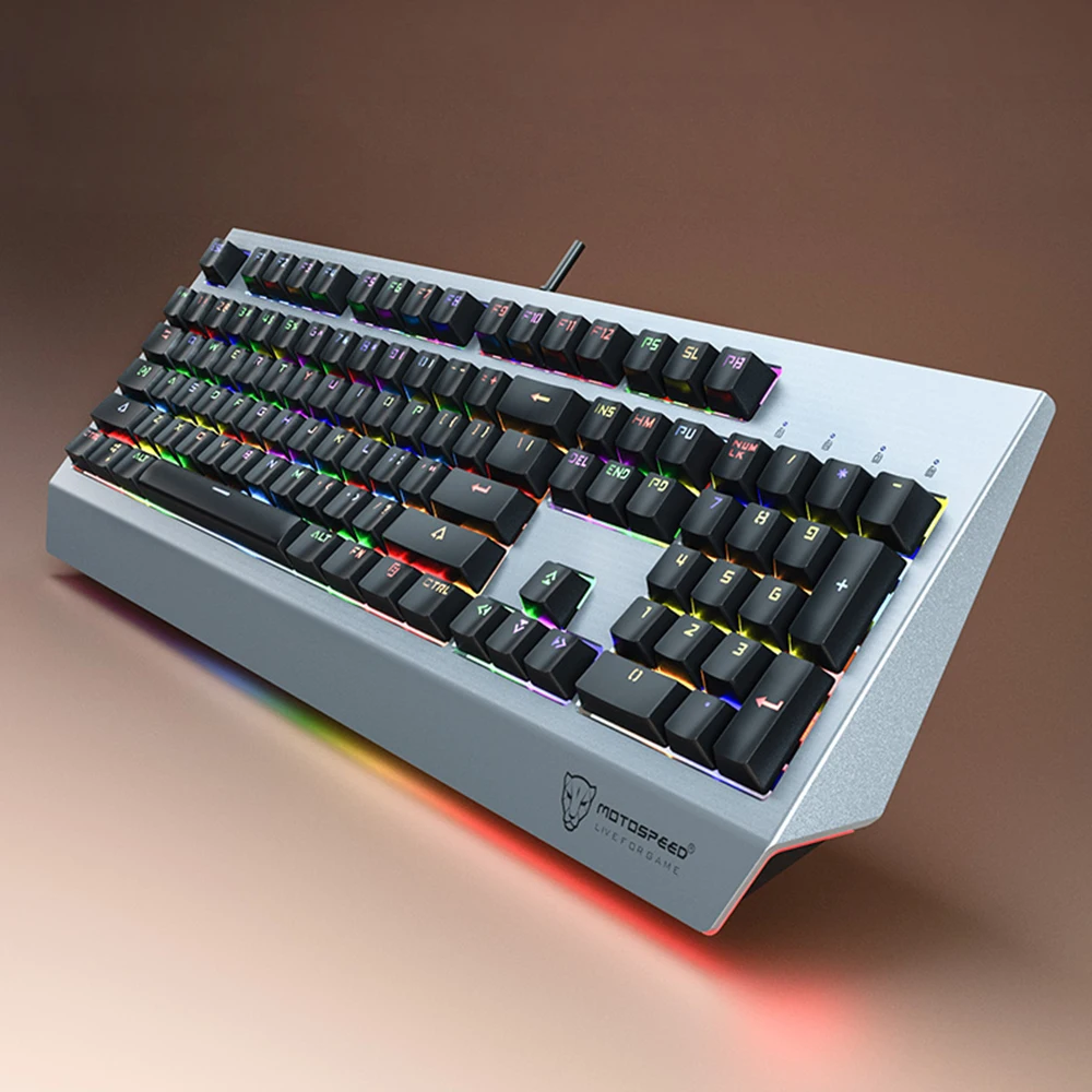

MOTOSPEED/ leopard CK99 e-sports game special mechanical keyboard and mouse set CSGO green axis cherry red axis
