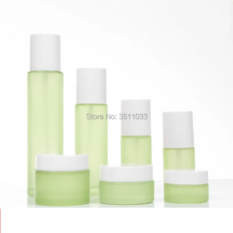 10 шт. зеленое Матовое Стекло спрей бутылка лосьон насос бутылочка с распылителем