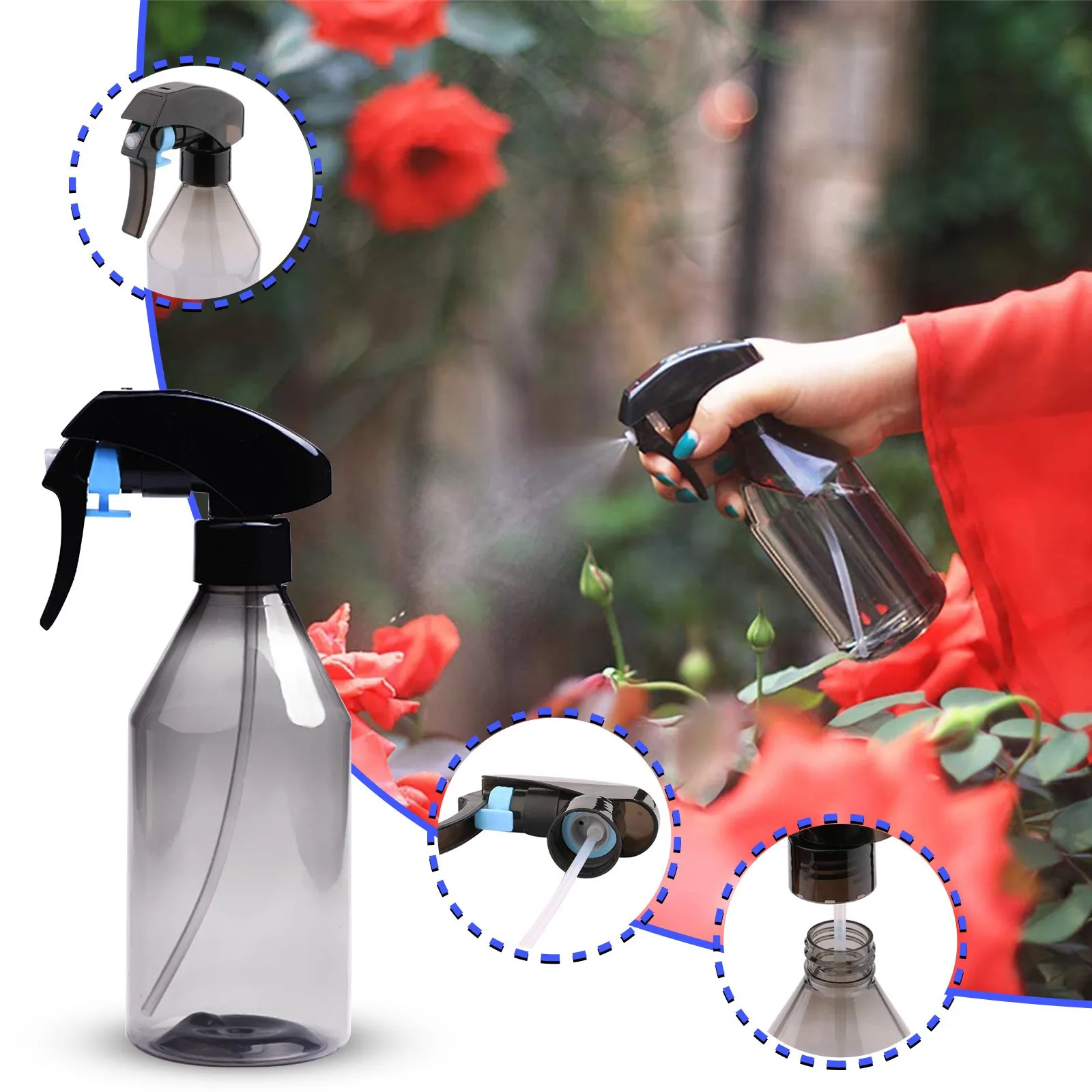 Сад с регулируемой распылительной головкой 300 фотоемкость распылителем подходит