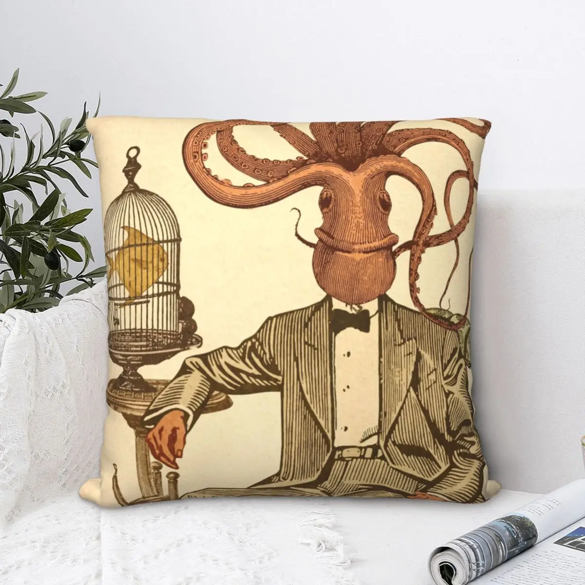 

Квадратный чехол для подушки, 45 х45 см, на молнии