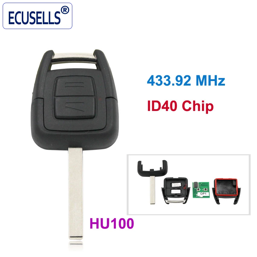 Пульт дистанционного управления с 2 кнопками + Новый пульт ID40 для Opel Vauxhall Astra Vectra