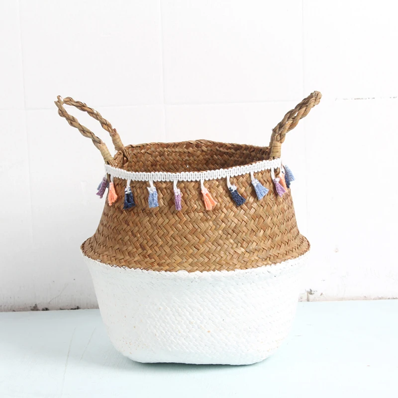 Плетеная корзина для хранения растений декоративный садовый цветочный горшок из