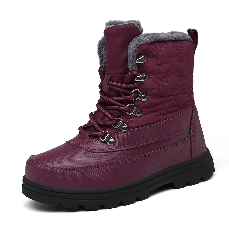 Зимние ботинки мужские горные кроссовки кожаная походная обувь женская уличная