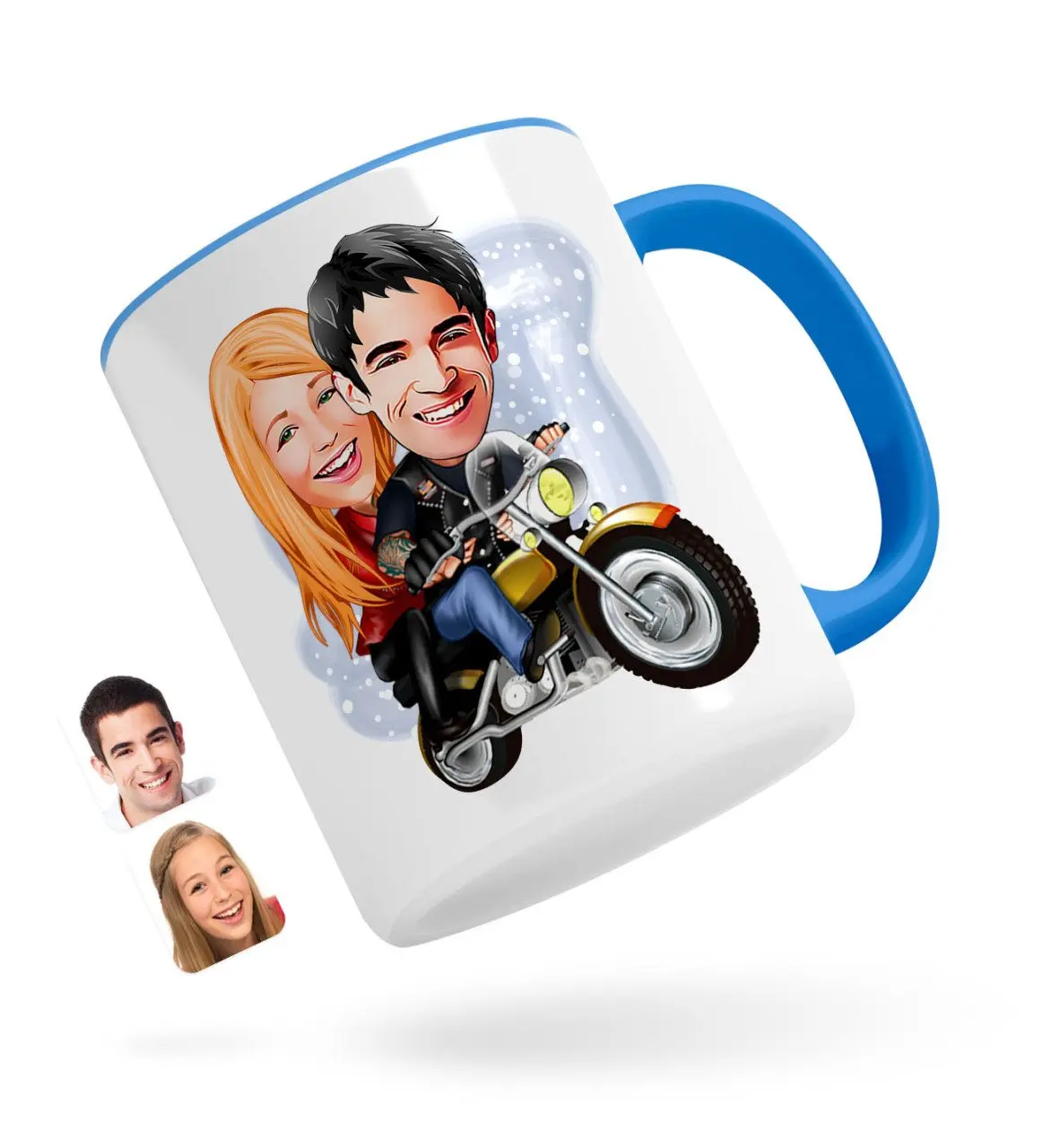 

Персонализированные Валентина карикатура синего кружка Bardak-17