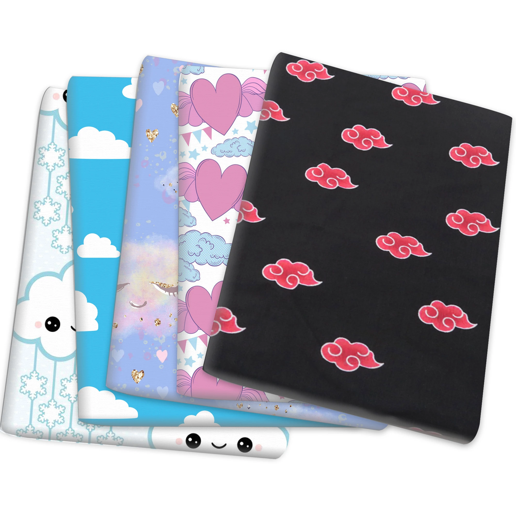 Облако полиэстер хлопчатобумажный материал ткань для пэчворка шитья квилтинга