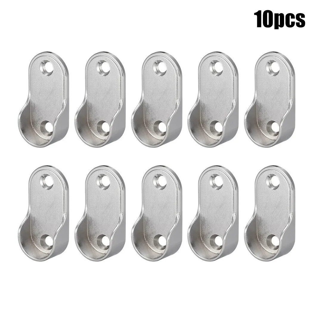 

10pc Wardrobe Clothes Tube Support Closet Rod Pole End Bracket Thickening Holde Home Clothes Storage Clothes Hanger