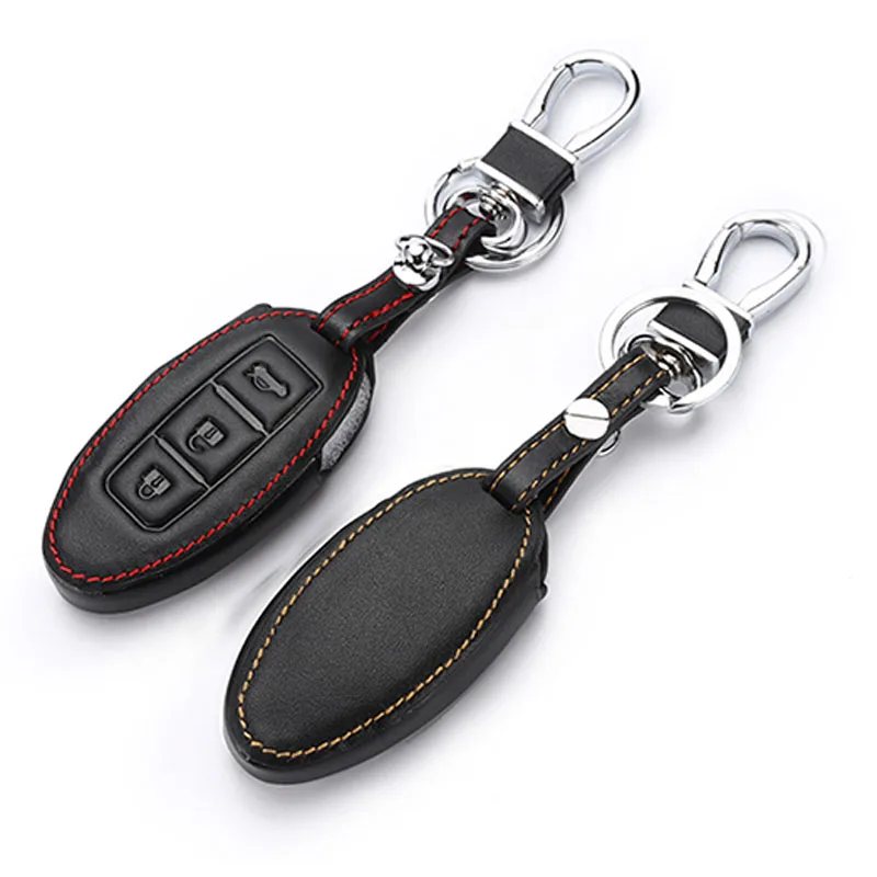 Верхний слой кожаный чехол для ключей Автомобильный автомобиля Nissan Altima Armada Gt r