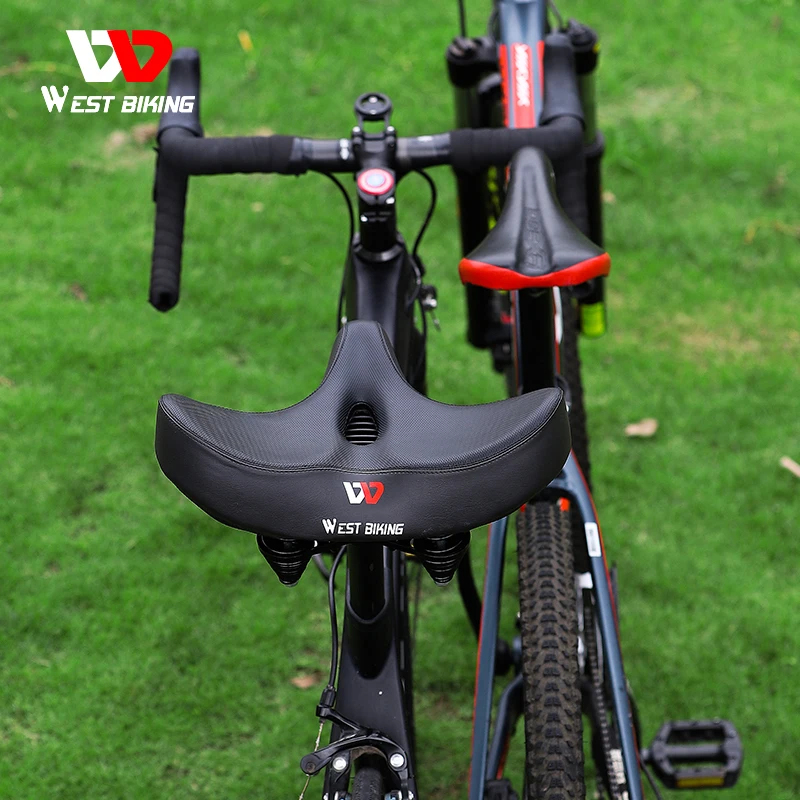 

WEST BIKING Ergonomic Soft Bicycle Saddle Widen Thicken Cushion Comfortable Breathable Cycling Seat MTB Saddle Bike Accessories