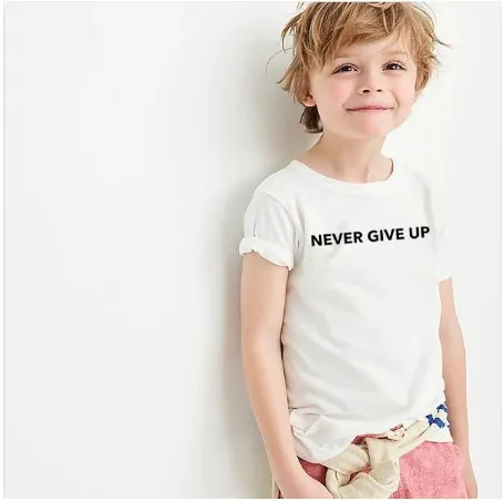 Футболки с буквенным принтом для мальчиков и девочек летняя повседневная