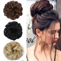 lupu synthetic elastic hair accessories hair band hair bun natural curly messy chignon extension hair high temperature fiber