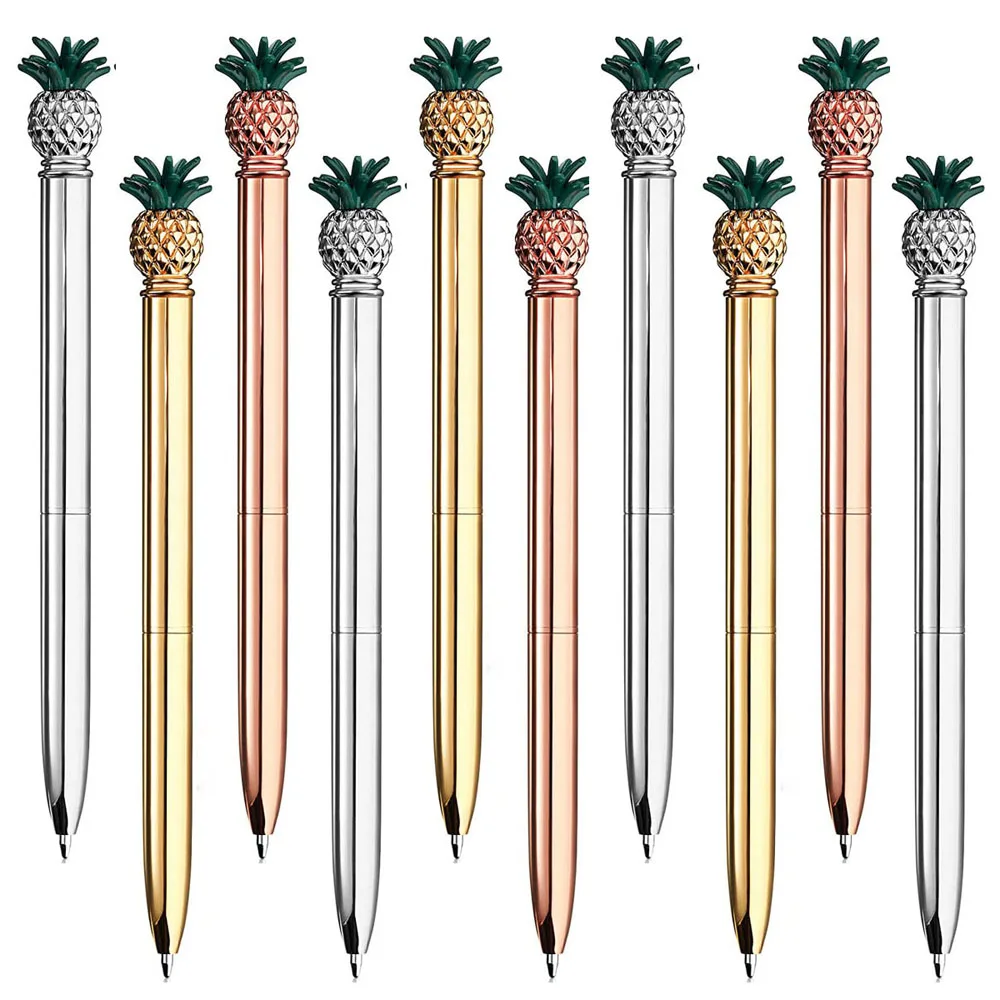 

5 шт., металлические шариковые ручки в виде ананаса