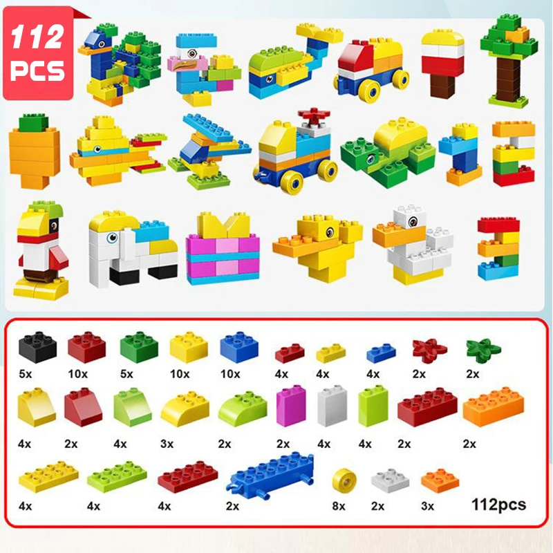 

200pcs Big Size Building Blocks Accessories Compatible DIY Bricks Figure Building Maze Race Run Track Kids Toy Gift