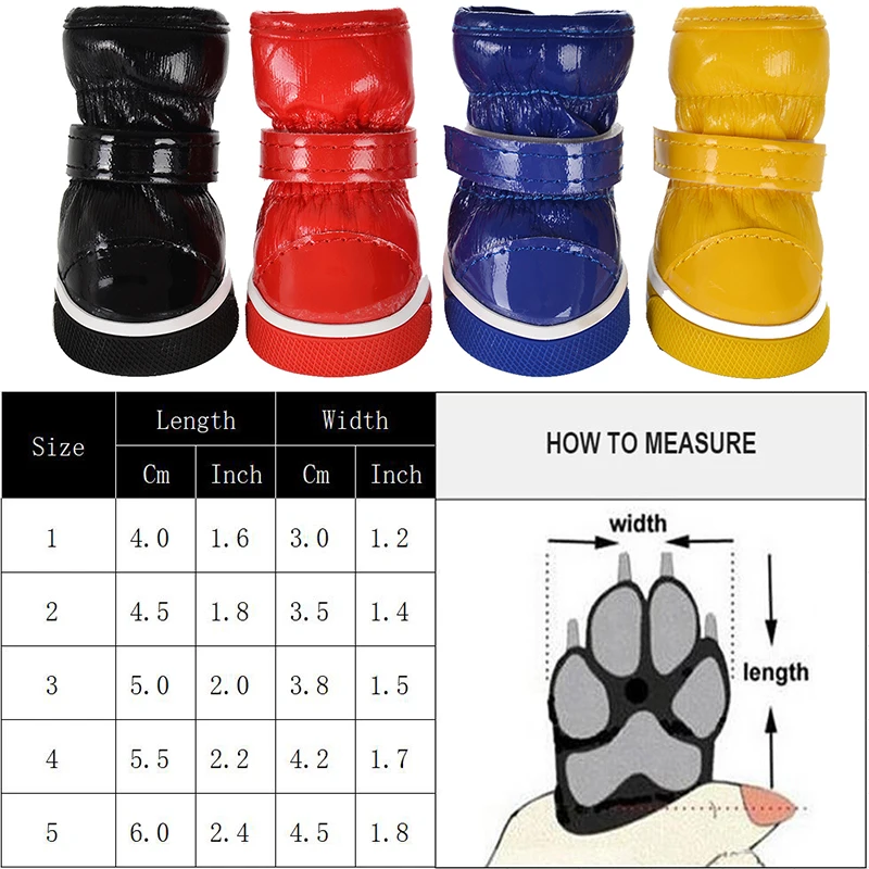 

Winter Hond Schoenen Voor Kleine Honden Warme Fleece Puppy Huisdier Schoenen Waterdicht Hond Snowboots Chihuahua Yorkie Schoene