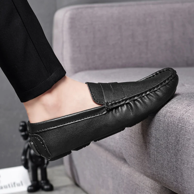 Мужская повседневная обувь из натуральной кожи Брендовые итальянские мужские