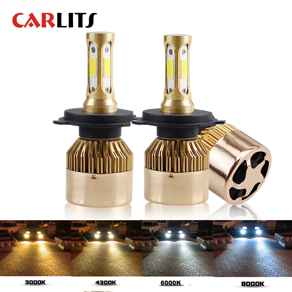 СВЕТОДИОДНЫЙ Автомобильный светильник CARLITS H7 H4 H8 H9 H11 H1 H3 HB3 9005 HB4 9006 светодиодный