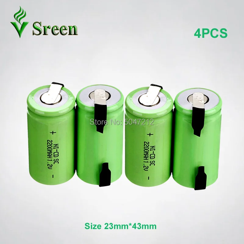 SC 2200mAh 1 2 V NI CD аккумуляторная батарея с никелевым листом DIY для Subc аккумуляторных