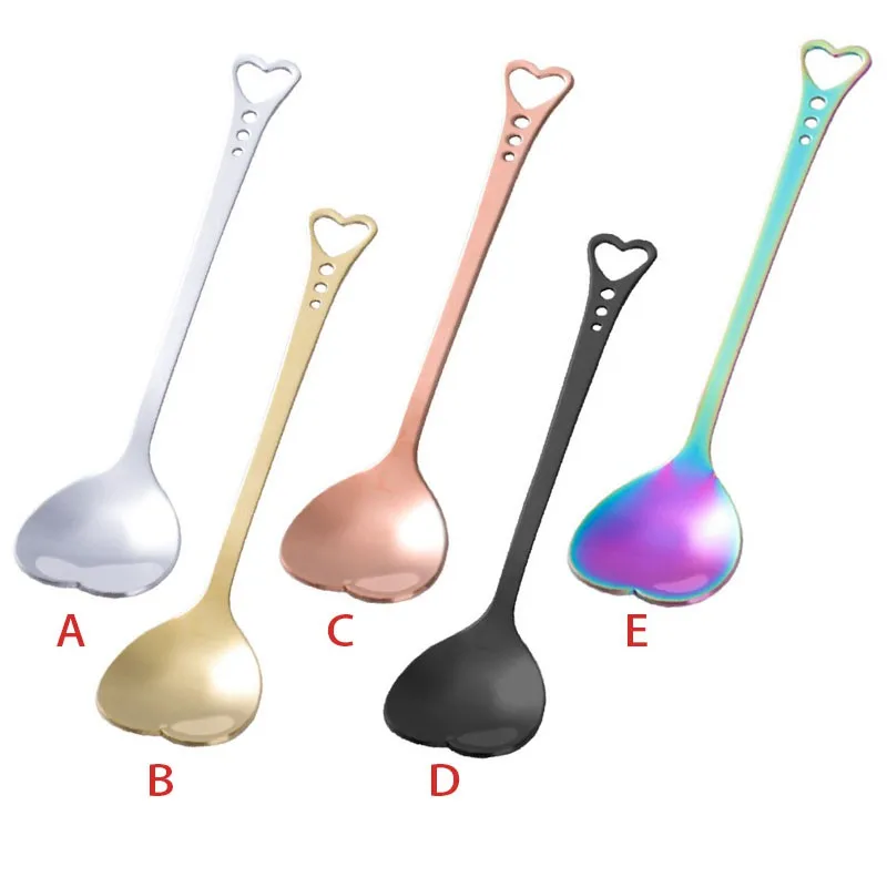 

Norbi Coffee Spoon Ice Cream Coffee Stirring Spoon Love Stainless Steel Dessert Cake Spoon Heart-shaped Spoon 2021 New