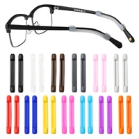 1 pair anti slip silicone glasses ear hooks for glasses candy color high quality sports soft ear protect hook wholesale