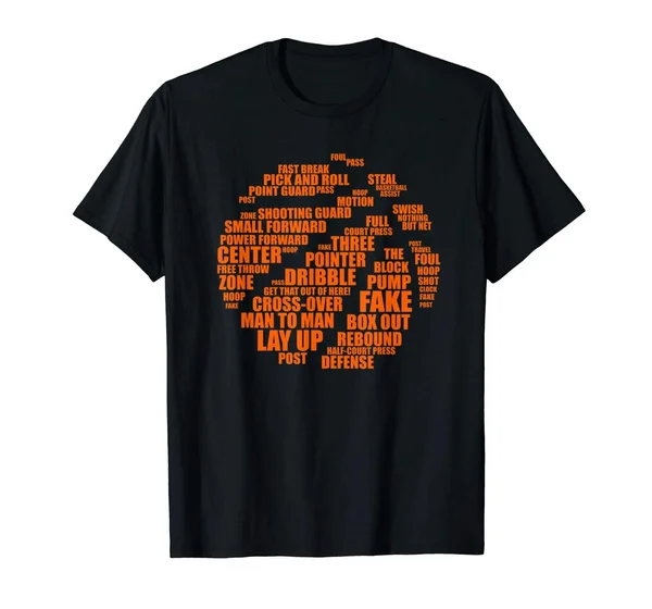 

Basketball Terms Motivational Word Cloud T-Shirt
