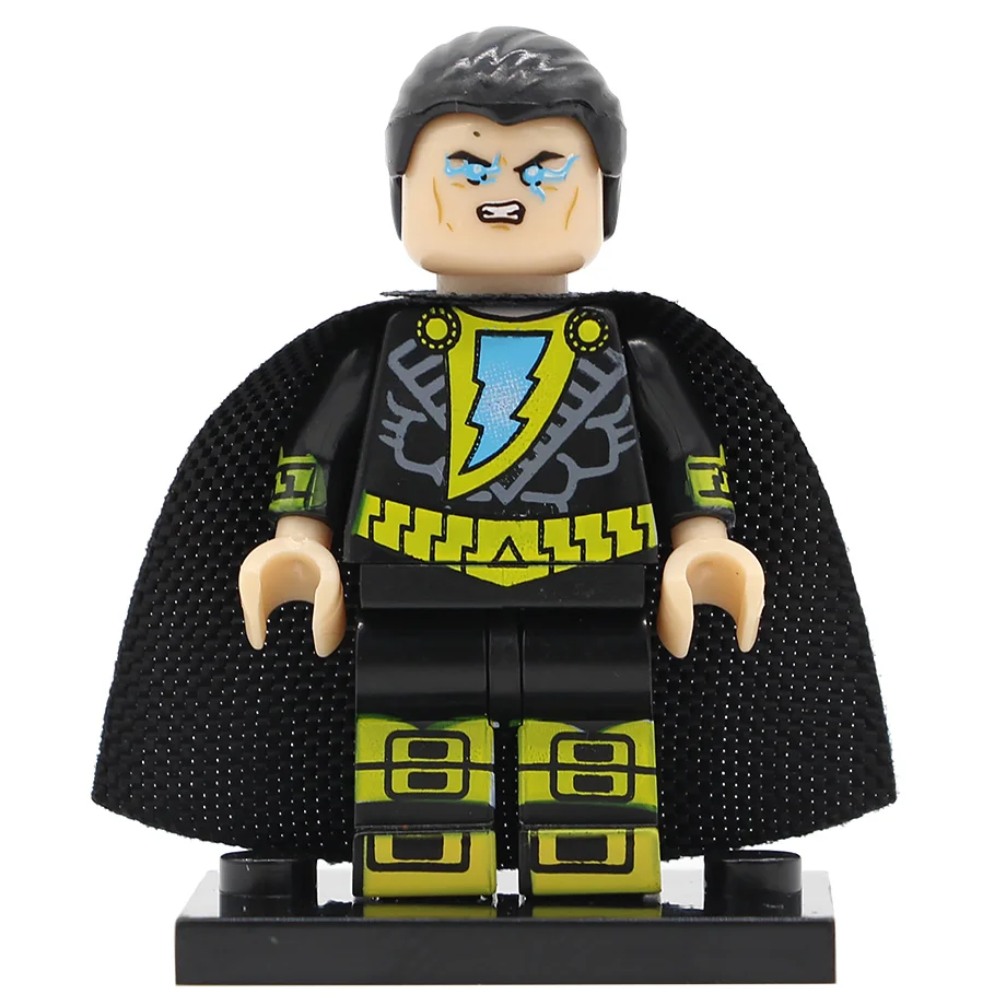 Black Adam Один горячий Супер Герои 500+ горячая фигурка Marvel DC Мстители Дэдпул Звездный огонь Бэтмен Супермен железный человек строительные блоки игрушки - Цвет: Black Adam