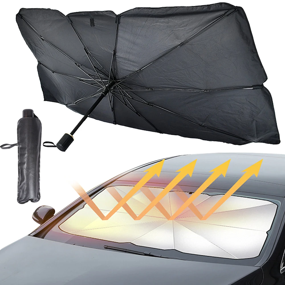 

Car Sun Shade Protector Parasol Auto Front Window Sunshade Covers Protector Interior SUV Sedan Windshield Protection Accessories