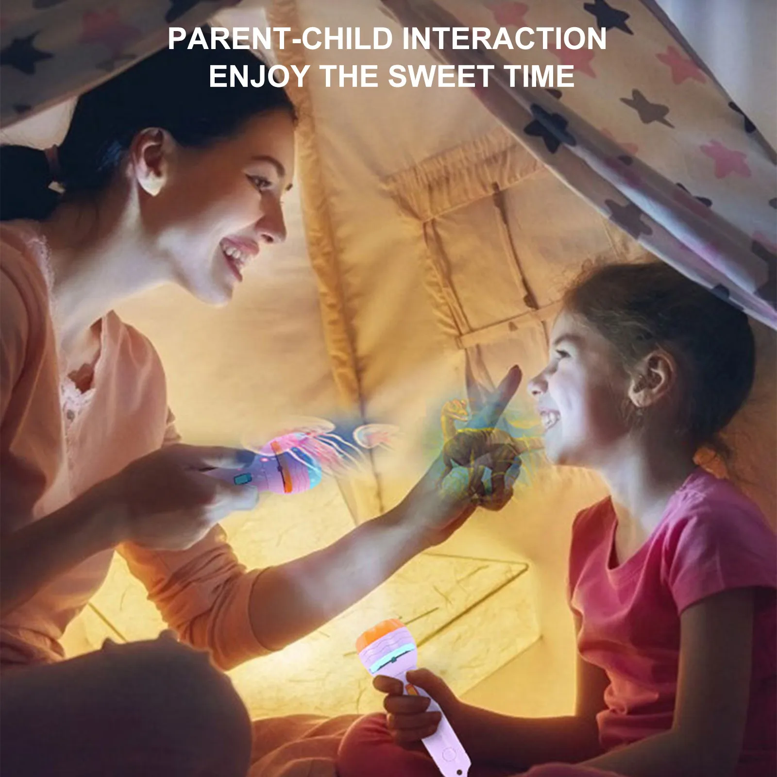 Светящийся фонарик детский проектор игрушка животное динозавр лампа Игрушки для