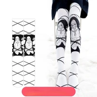 60cm japan lolita 3d printted socks kawaii girl toe soft cotton cartoon cosplay thigh high socks over knee long stocking gifts
