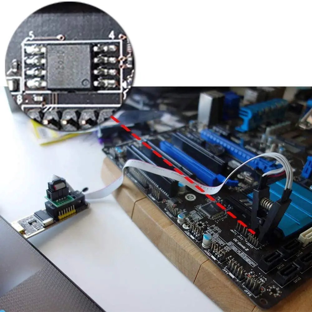 

EEPROM BIOS USB Programmer CH341A + SOIC8 Clip + 1.8V Adapter + Adapter SOIC8 F3S6