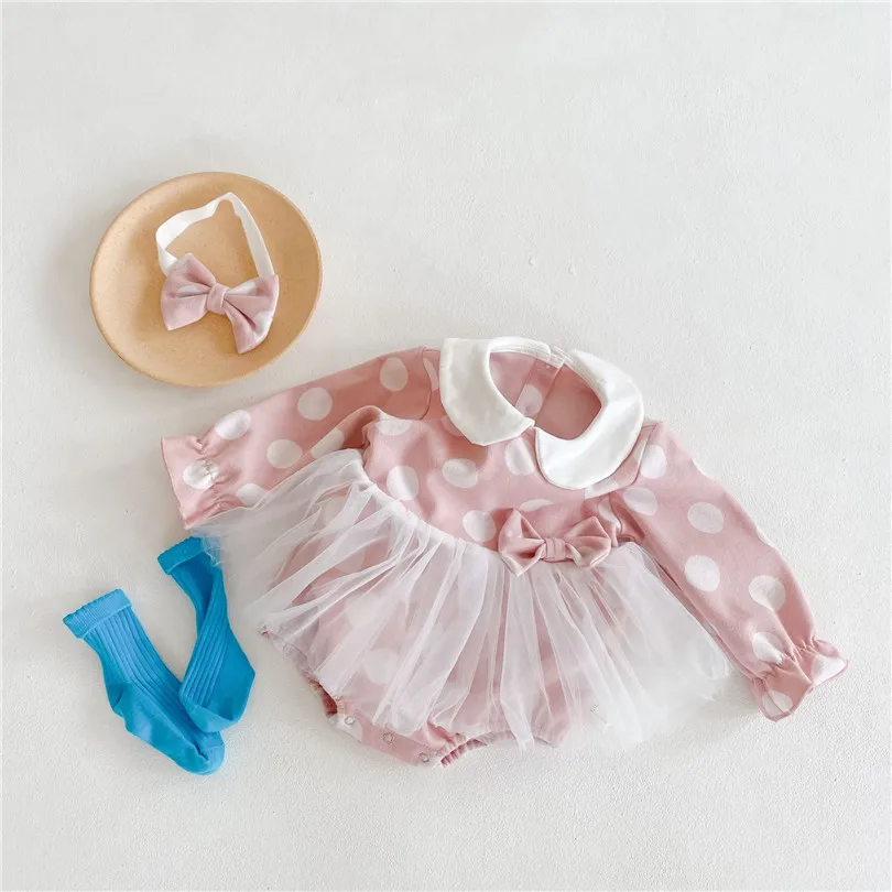 Платье принцессы для маленьких девочек Кружевное платье комбинезон