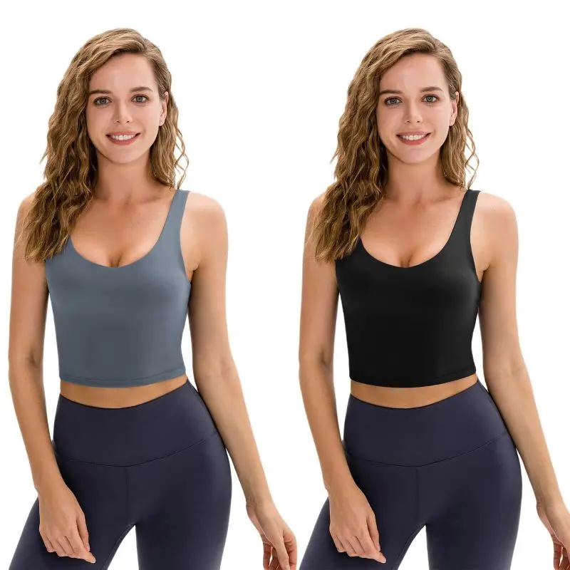 

Bras for Women Sexy Slim Beauty Back Lingerie Chest Padded High Elastic Shockproof Fitness Lady Tank Top нижнее белье женское