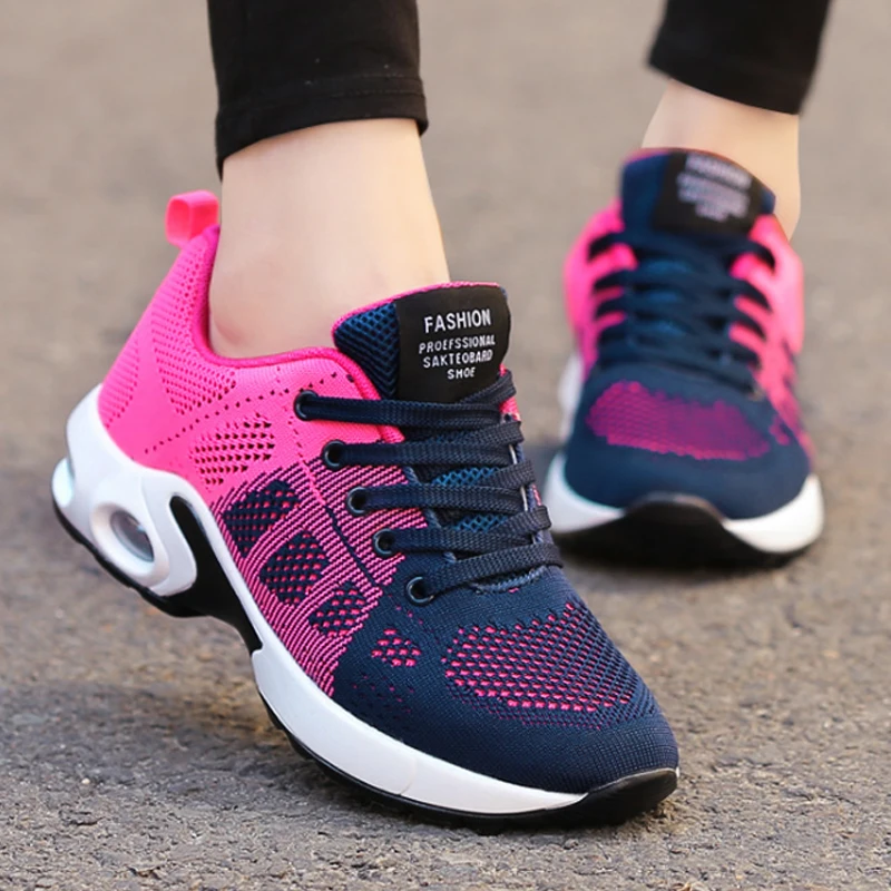 Women Shoes Running Sneakers Outdoor Fashion Sports Ladies Shoes Breathable Lightweight Comfort Running Gym Shoes Air Lace Up