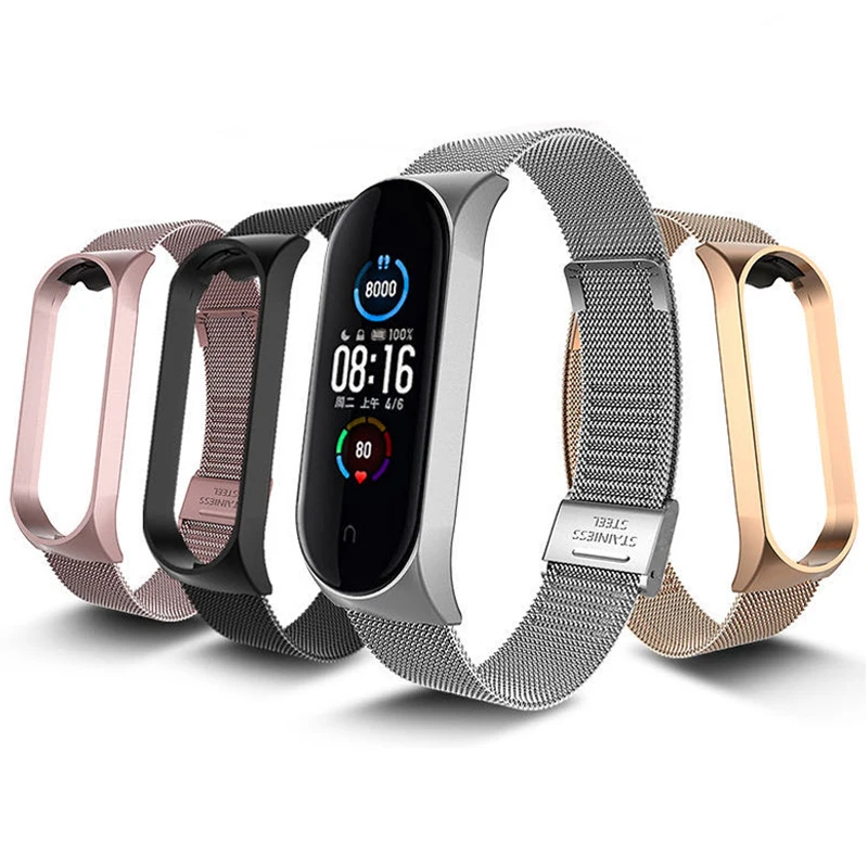 

Milanese Strap For Band 3 4 Mi 5 Mi 6 Metal Bracelet Stainless Steel band for Mi Band 4 3 mi 5 mi 6 Strap Wristbands