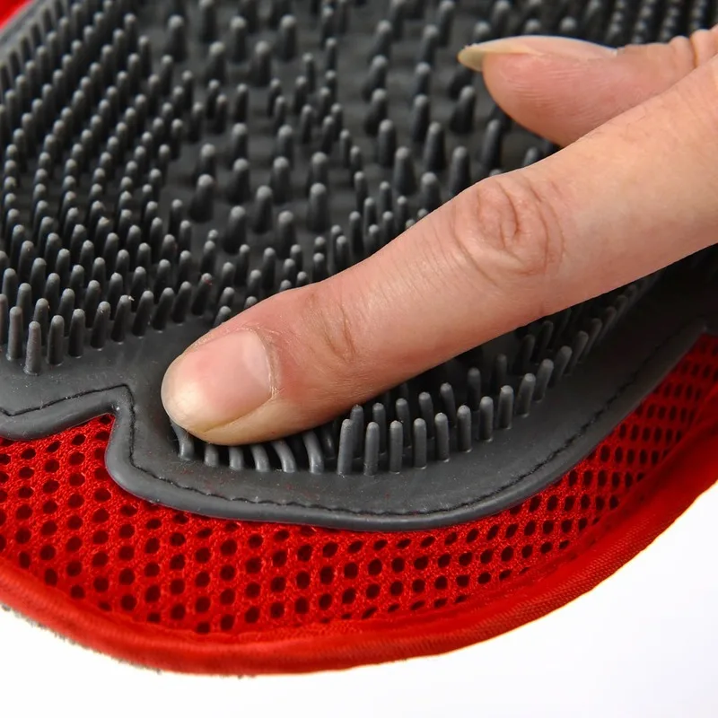 

Pet Double-sided Bath Massage Brush Grooming Glove Cat Bath Pet Glove Cat Gloves Big Dog Cleaning Massage Gloves Pet Supplies