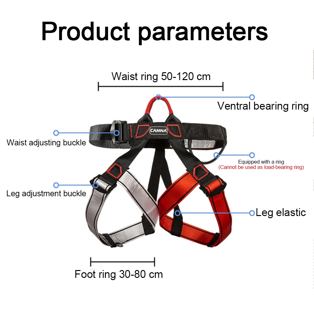 profession climbing harness outdoor rock climbing aerial work rappelling shoulder safety belt rock half body survival equipment free global shipping