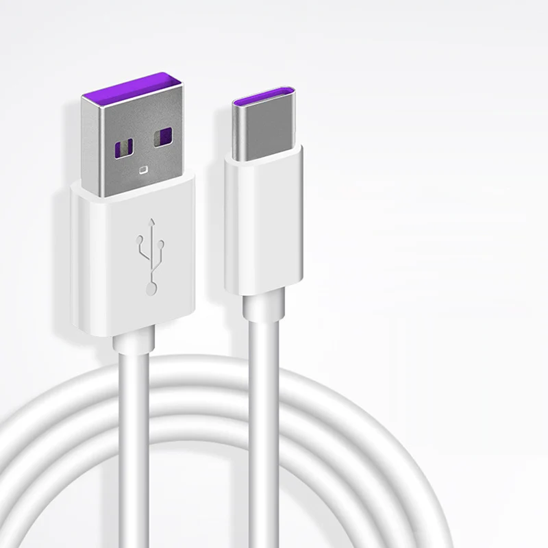 TPE White Supercharge usb type C кабель для huawei P30 P20 Lite Xiaomi Mi 9 Quick Charge 3,0 usb type C зарядный кабель для samsung S8 S10 9 - Цвет: TPE White