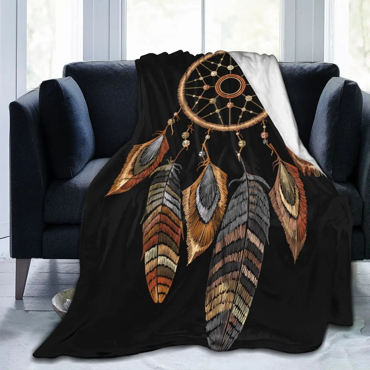 

Colorful Dreamcatcher Hippie Bohemian Super Soft Fleece Throw Blanket Dropship Blankets Flannel Fleece Lightweight Wholesale